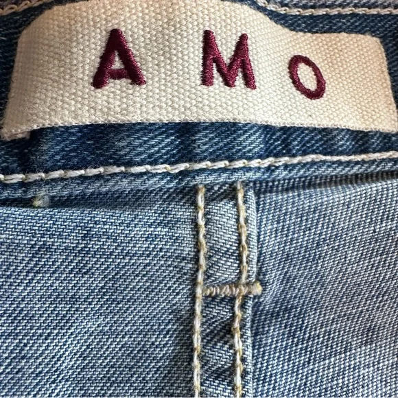 AMO Denim Marie Wrap Skirt - Wistfull Size Small Medium Wash - Picture 8 of 10